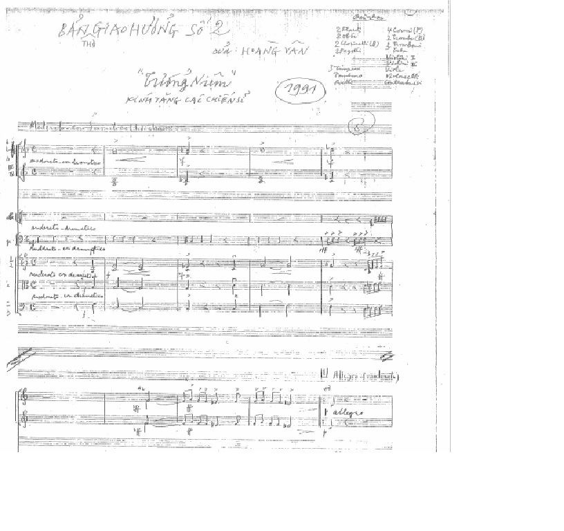 Giao hưởng số 2, Symphonie N°2, Tưởng niệm (Sinfonia Lyrica) (4 chương)